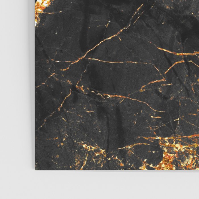 Black Malachite Marble With Gold Veins Poster Gallery Image 3
