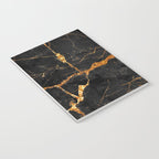 Black Malachite Marble With Gold Veins Notebook Gallery Image 3