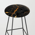 Black Malachite Marble With Gold Veins Stool Gallery Image 2