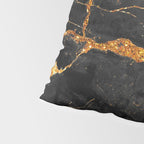 Black Malachite Marble With Gold Veins Pillow Sham Gallery Image 4