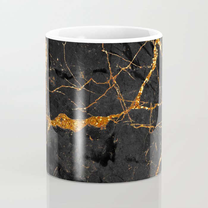 Black Malachite Marble With Gold Veins Coffee Mug Gallery Image 4