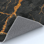 Black Malachite Marble With Gold Veins Rug Gallery Image 4