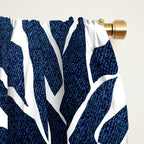 Pineapple Blue Denim Window Curtain Gallery Image 2