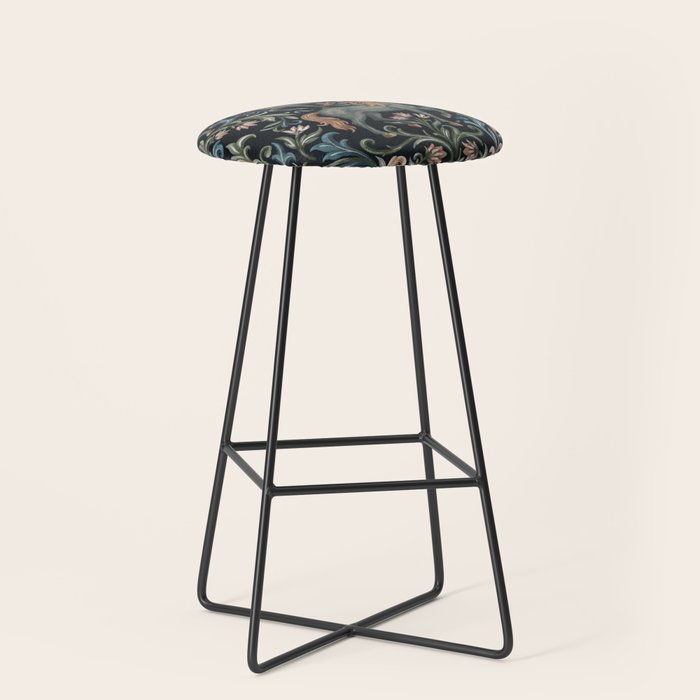 Whimsical Horses Botanicals II Stool Gallery Image 1