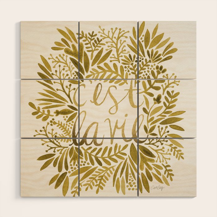That's Life - Gold on Gold Wood Wall Art Gallery Image 1