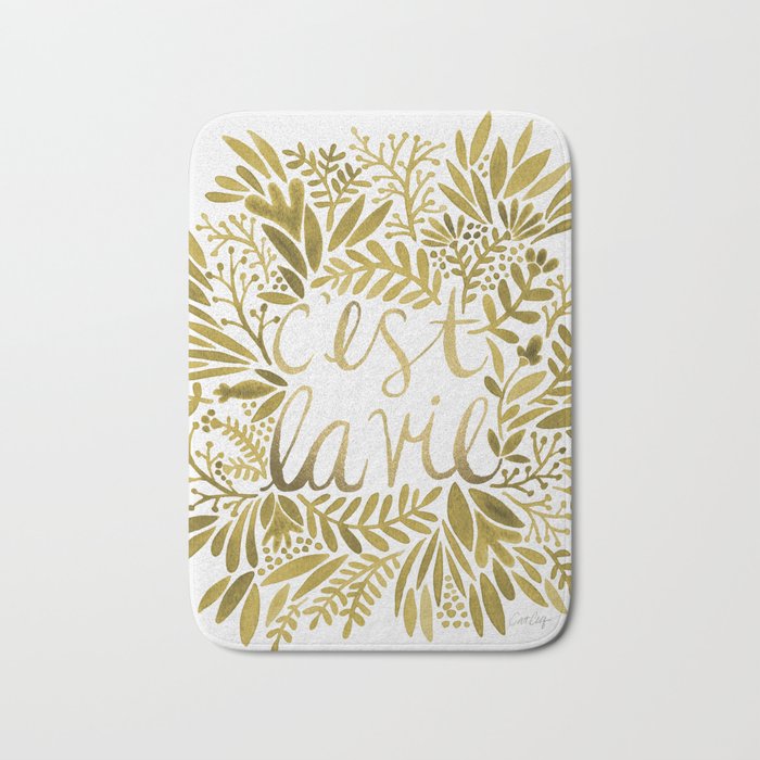 That's Life - Gold on Gold Bath Mat Gallery Image 1