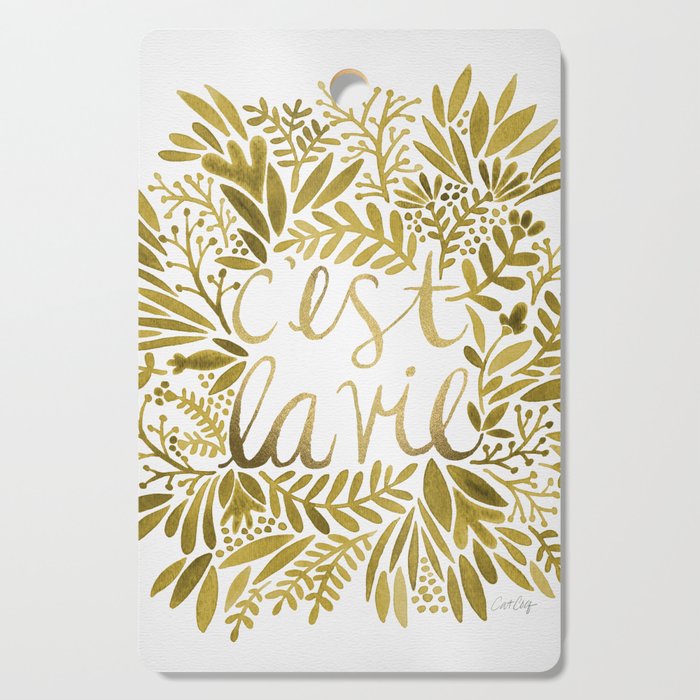 That's Life - Gold on Gold Cutting Board Gallery Image 1