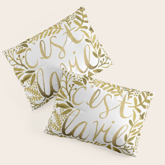 That's Life - Gold on Gold Pillow Sham Gallery Image 3