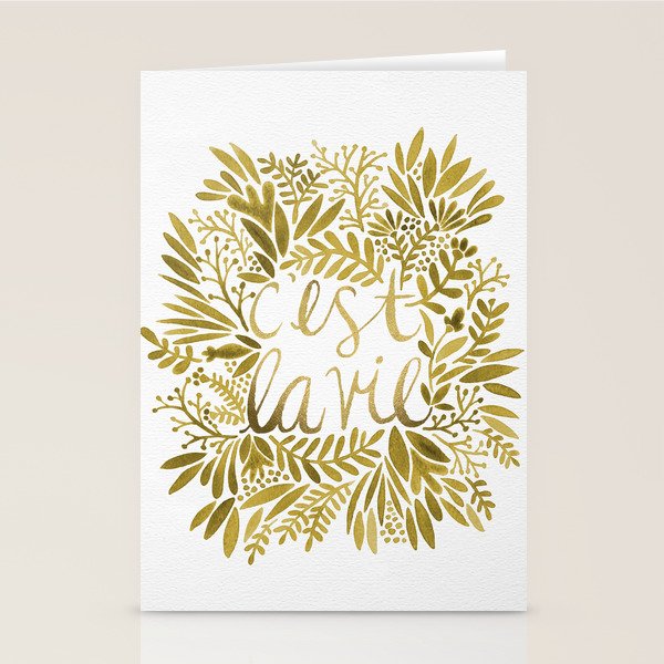 That's Life - Gold on Gold Stationery Card Gallery Image 1