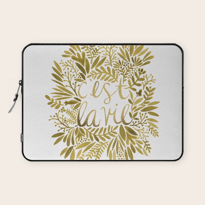 That's Life - Gold on Gold Laptop Sleeve Gallery Image 1
