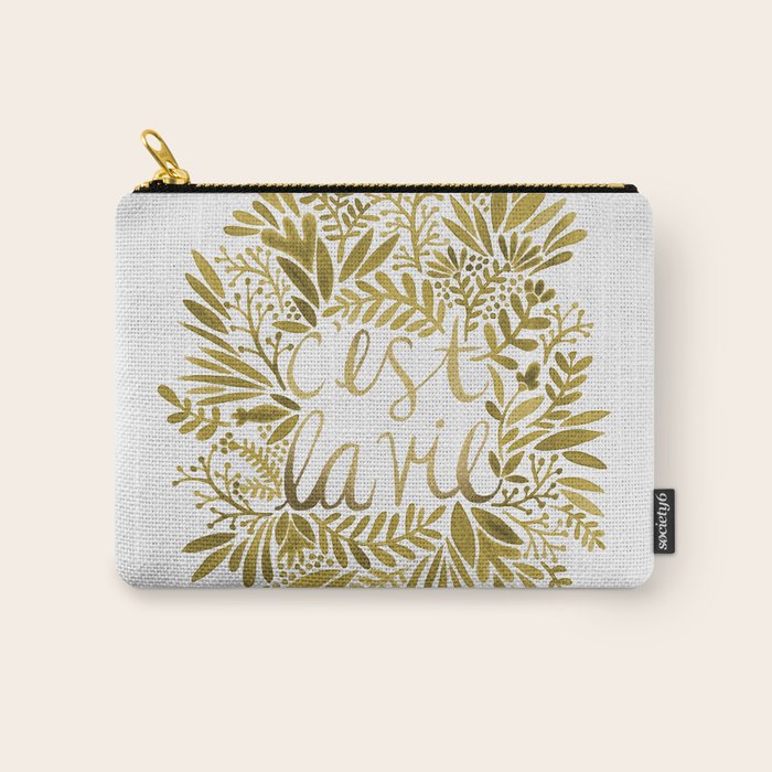 That's Life - Gold on Gold Carry All Pouch Gallery Image 1