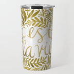 That's Life - Gold on Gold Travel Mug Gallery Image 1