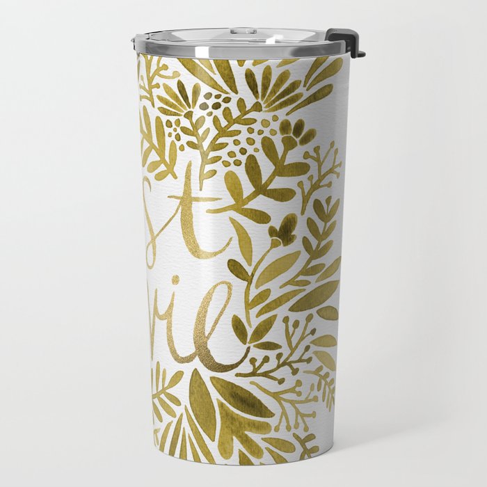 That's Life - Gold on Gold Travel Mug Gallery Image 2