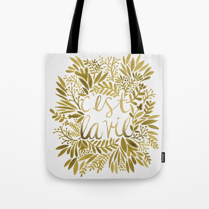 That's Life - Gold on Gold Tote Bag Gallery Image 1