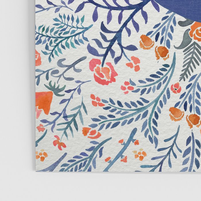 Stay Curious - Navy & Coral Poster Gallery Image 3