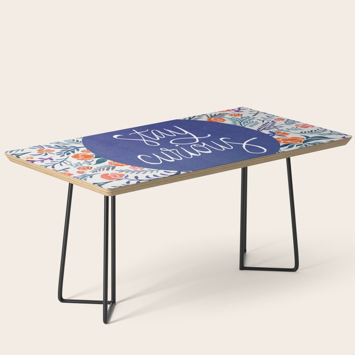 Stay Curious - Navy & Coral Coffee Table Gallery Image 1