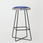 Stay Curious - Navy & Coral Stool Gallery Image 1