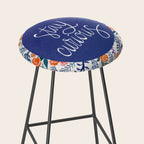 Stay Curious - Navy & Coral Stool Gallery Image 2