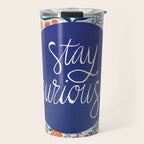 Stay Curious - Navy & Coral Travel Mug Gallery Image 1