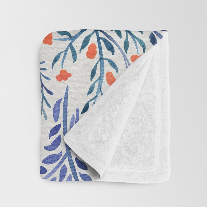 Stay Curious - Navy & Coral Throw Blanket Gallery Image 3