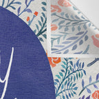 Stay Curious - Navy & Coral Wall Tapestry Gallery Image 3