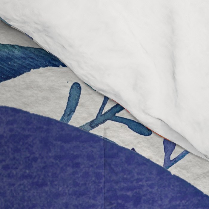 Stay Curious - Navy & Coral Comforter Gallery Image 4