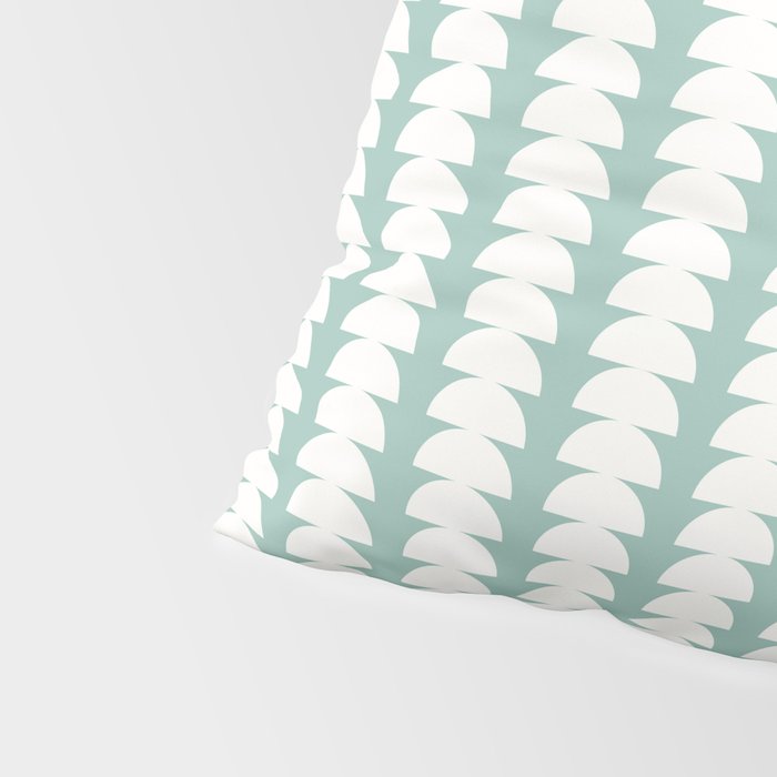 Maude Pattern - Teal Green Pillow Sham Gallery Image 4