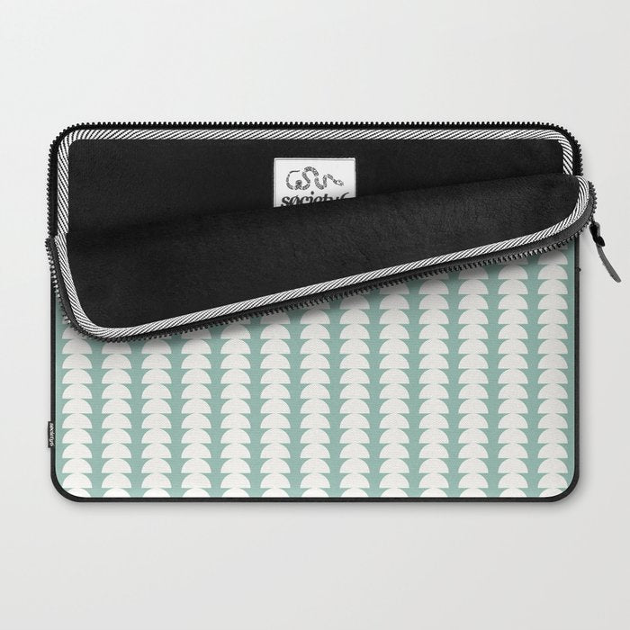 Maude Pattern - Teal Green Laptop Sleeve Gallery Image 2