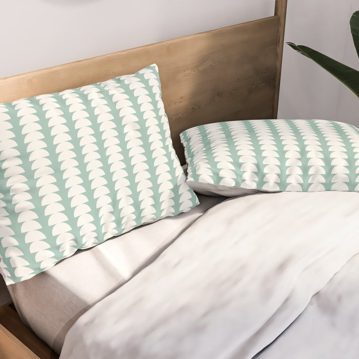 Maude Pattern - Teal Green Pillow Sham Gallery Image 2
