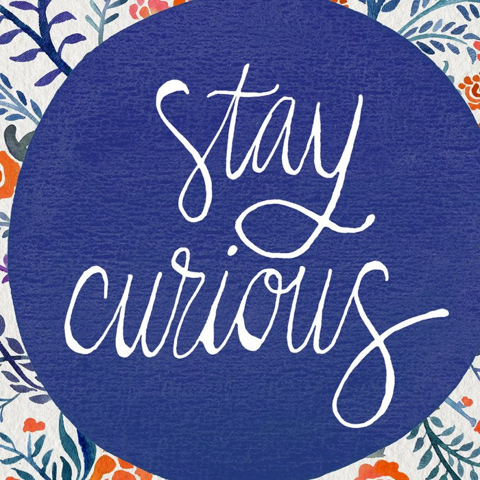 Stay Curious - Navy & Coral Coffee Mug Gallery Image 2