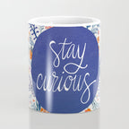 Stay Curious - Navy & Coral Coffee Mug Gallery Image 4