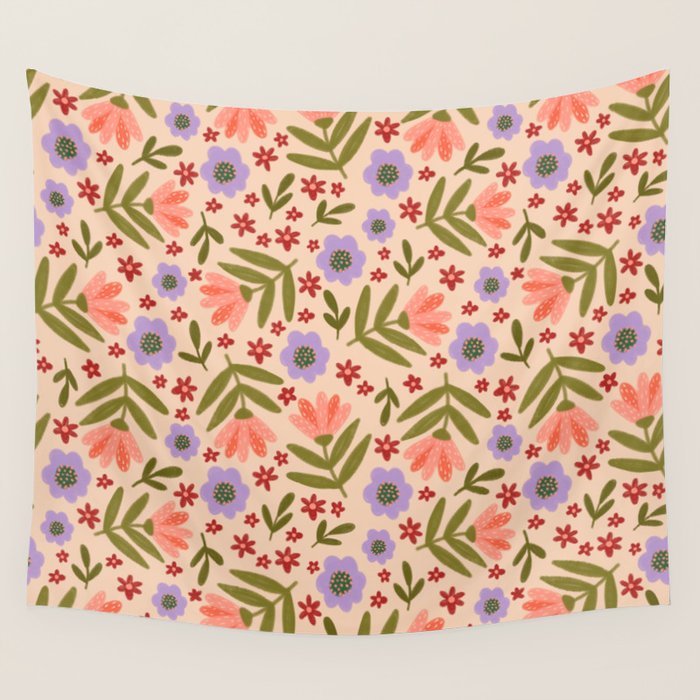 Sweet Floral  Wall Tapestry Gallery Image 4