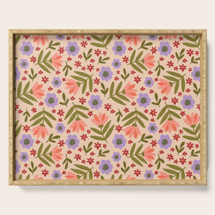 Sweet Floral  Serving Tray Gallery Image 1