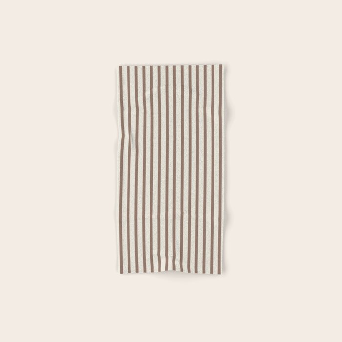 Brown And Cream Striped Bath Towel Gallery Image 1