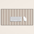 Brown And Cream Striped Desk Mat Gallery Image 1