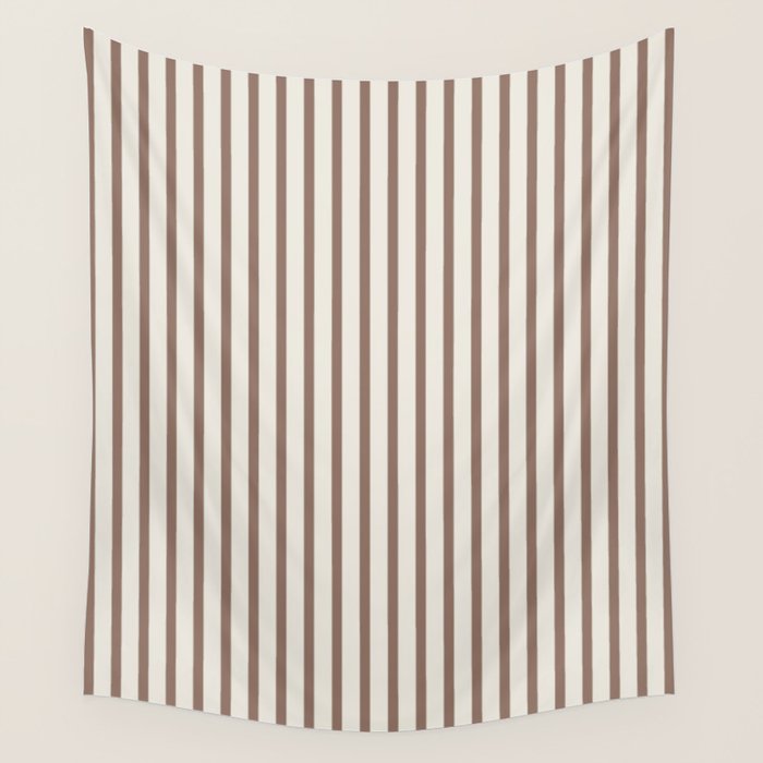 Brown And Cream Striped Wall Tapestry Gallery Image 4