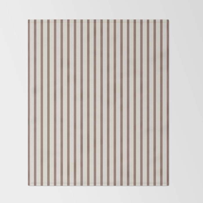 Brown And Cream Striped Throw Blanket Gallery Image 2