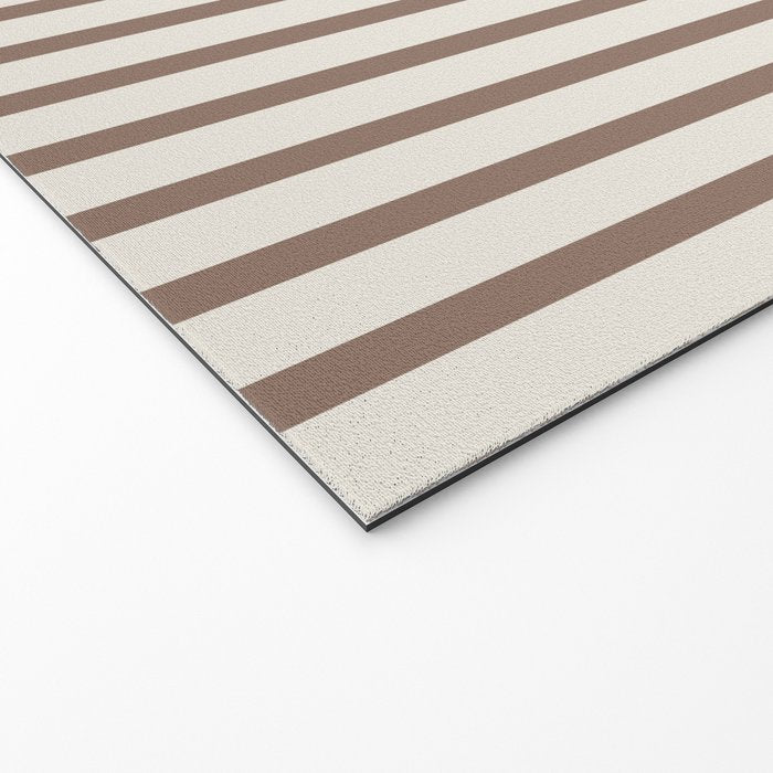 Brown And Cream Striped Welcome Mat Gallery Image 2