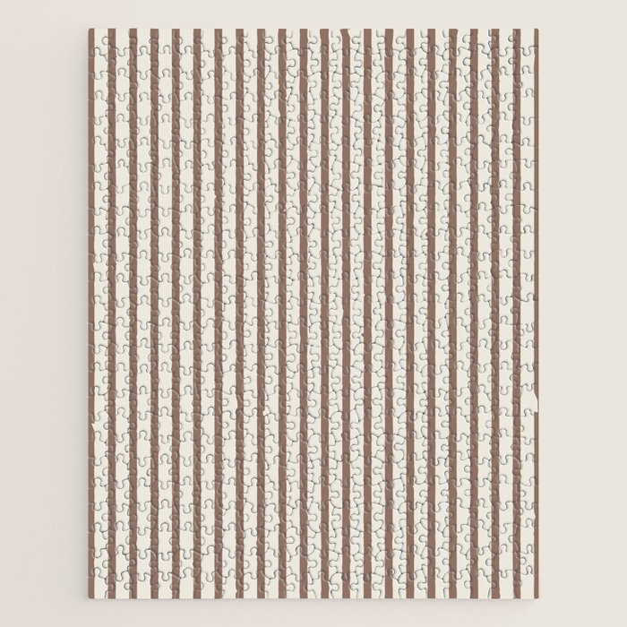Brown And Cream Striped Jigsaw Puzzle Gallery Image 1
