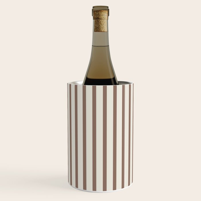 Brown And Cream Striped Wine Chiller Gallery Image 3