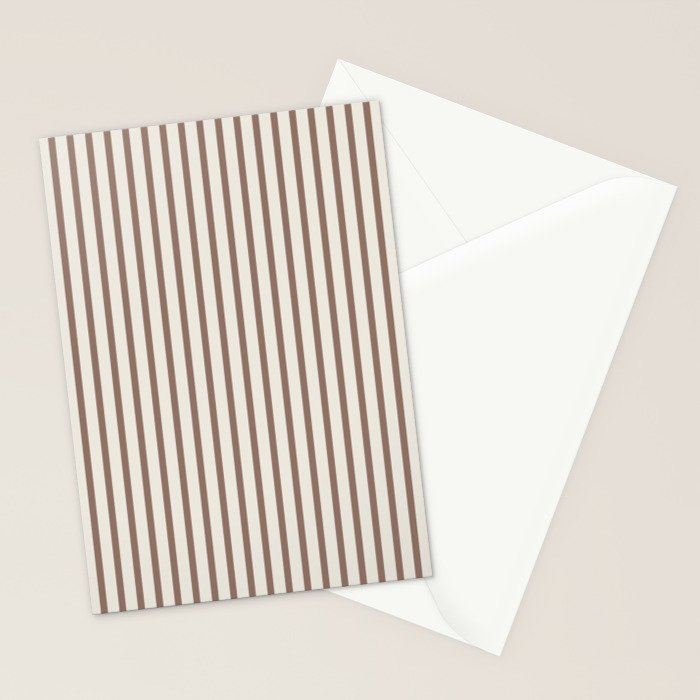 Brown And Cream Striped Stationery Card Gallery Image 2