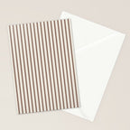 Brown And Cream Striped Stationery Card Gallery Image 2