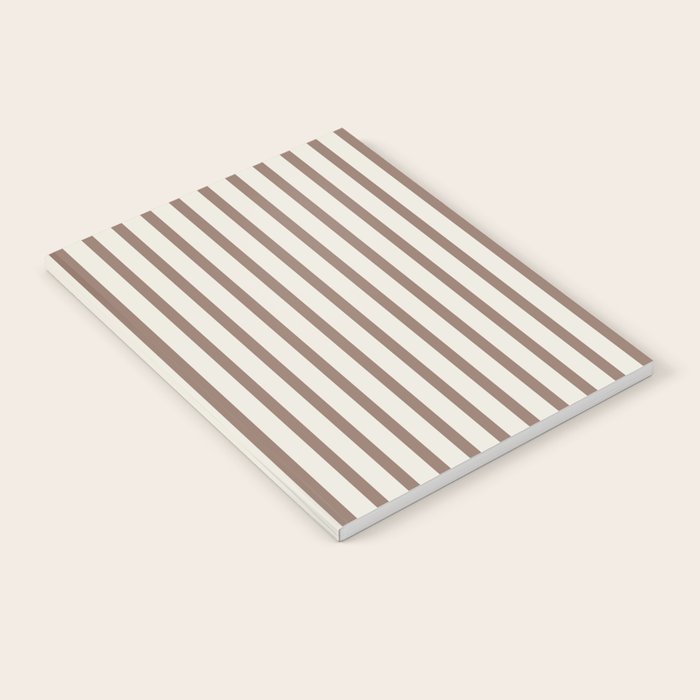 Brown And Cream Striped Notebook Gallery Image 2