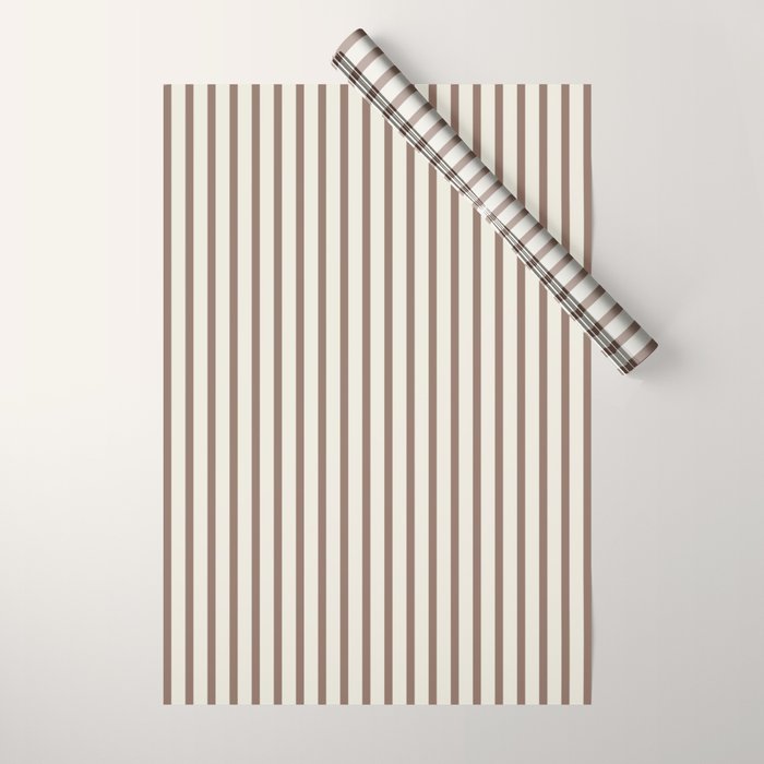 Brown And Cream Striped Wrapping Paper Gallery Image 1
