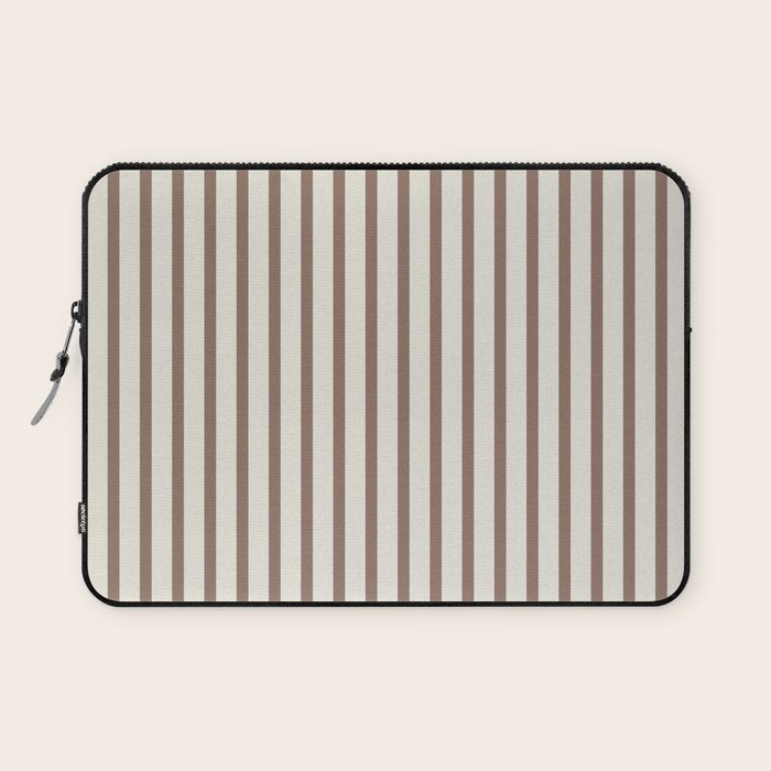 Brown And Cream Striped Laptop Sleeve Gallery Image 1
