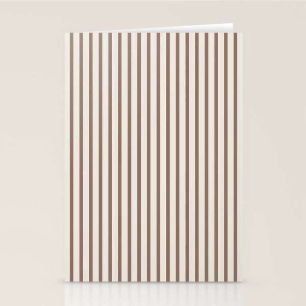 Brown And Cream Striped Stationery Card Gallery Image 2