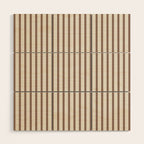 Brown And Cream Striped Wood Wall Art Gallery Image 1