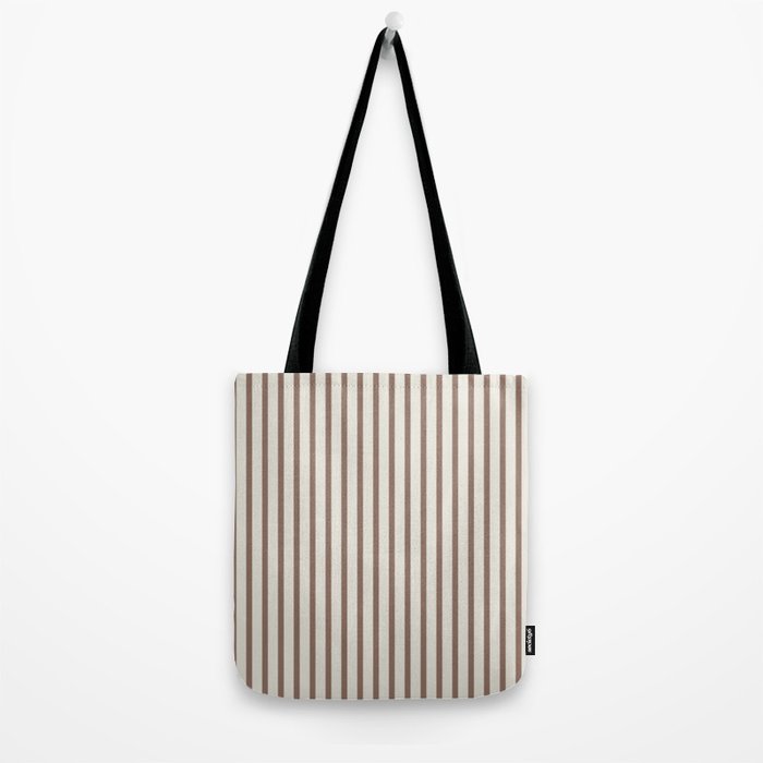 Brown And Cream Striped Tote Bag Gallery Image 2