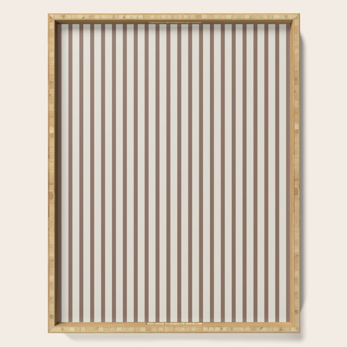 Brown And Cream Striped Serving Tray Gallery Image 1