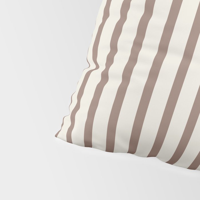 Brown And Cream Striped Pillow Sham Gallery Image 4